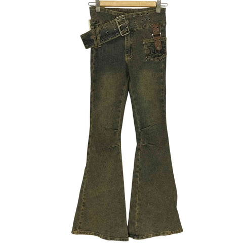 Attitude Makes Style フレアデニム Y2K レディース FREE