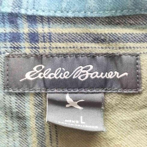 エディーバウアー Eddie Bauer ボタンダウン ロングスリーブ チェックシャツ メンズ JPN:L