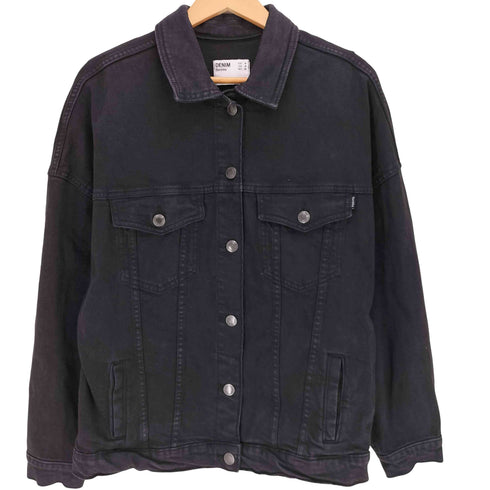 ベルシュカ BERSHKA 4TH型 デニム トラッカー ジャケット ブラック レディース import:M