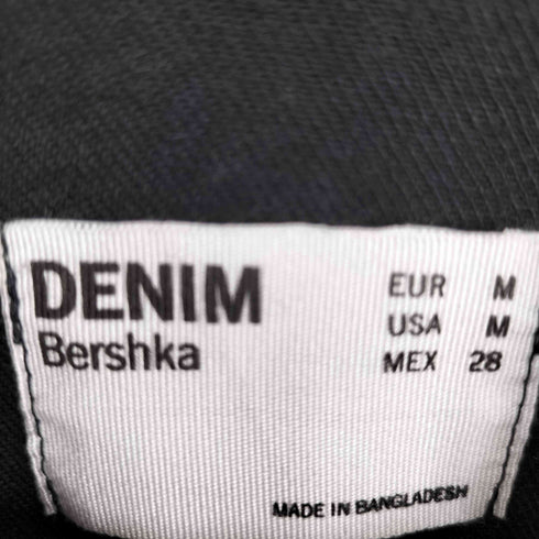 ベルシュカ BERSHKA 4TH型 デニム トラッカー ジャケット ブラック レディース import:M
