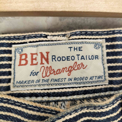 ラングラー Wrangler BEN THE RODEO TAILOR ヒッコリストライプ デニムパンツ メンズ US:30-31