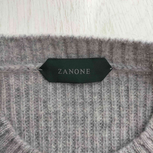 ザノーネ ZANONE イタリア製 マルチボーダークルーネックニット メンズ 46