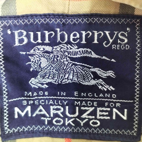 バーバリーズ BURBERRYS MARUZEN TOKYO MADE IN ENGLAND 裏地ノバチェック 比翼ステンカラーコート レディース