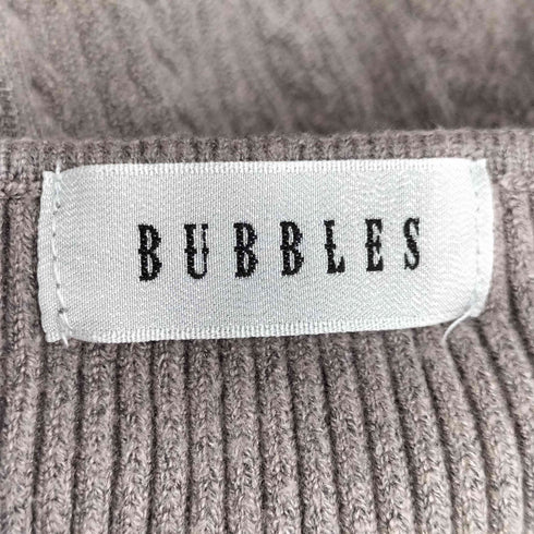 バブルス BUBBLES レースレイヤード リボンケーブルニット レディース FREE