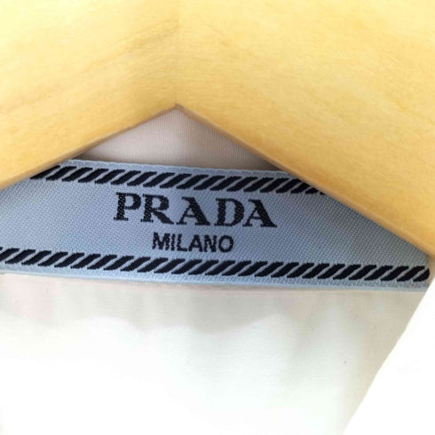 プラダ PRADA トライアングルプレート 半袖ポプリンシャツ レディース JPN:38