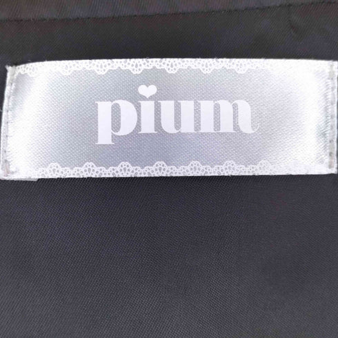 PIUM レザー切り替え フリルブラウス レディース FREE