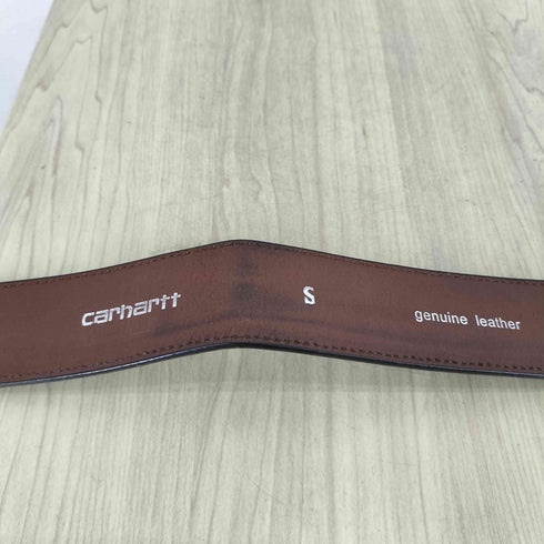 カーハートワークインプログレス Carhartt WIP genuine leather リアルレザー 本革 ロゴ刺繍 ベスト メンズ