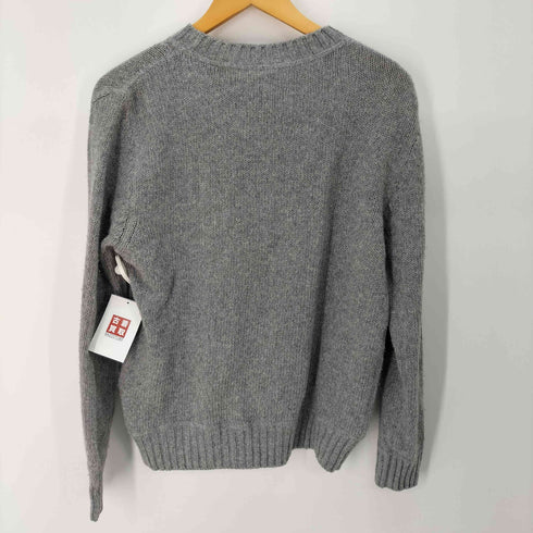プラダ PRADA ロゴ カシミヤ ウール クルーネック セーター メンズ UK:36