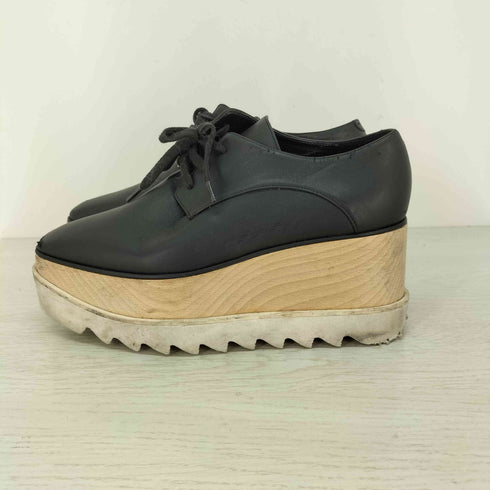 ステラマッカートニー STELLA McCARTNEY エリス ウッドウェッジソール プラットフォームシューズ レディース 37 1/2