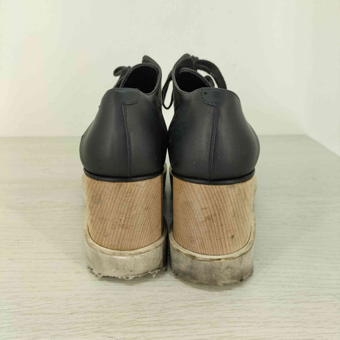 ステラマッカートニー STELLA McCARTNEY エリス ウッドウェッジソール プラットフォームシューズ レディース 37 1/2