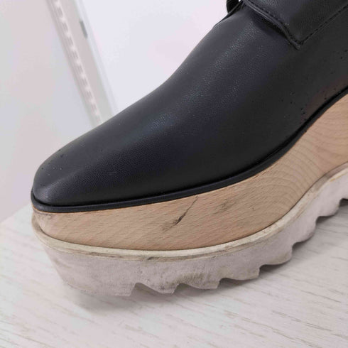 ステラマッカートニー STELLA McCARTNEY エリス ウッドウェッジソール プラットフォームシューズ レディース 37 1/2
