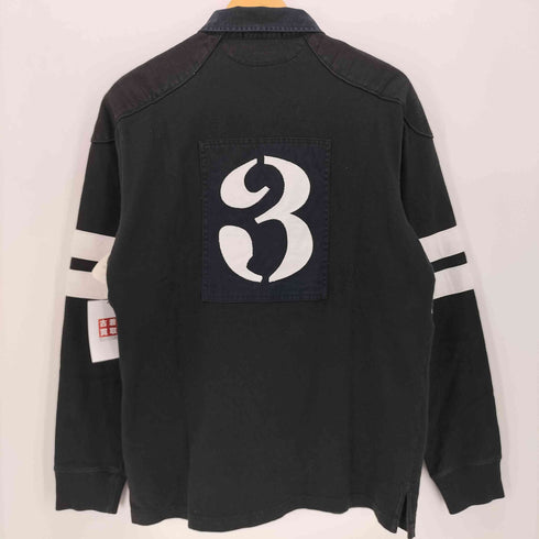 ポロバイラルフローレン Polo by RALPH LAUREN ナンバリング 3 ボーダー ラガーシャツ メンズ import:M