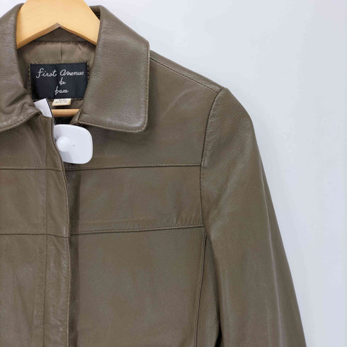 First avenue de base ラムレザー フルジップ レザージャケット レディース M-55