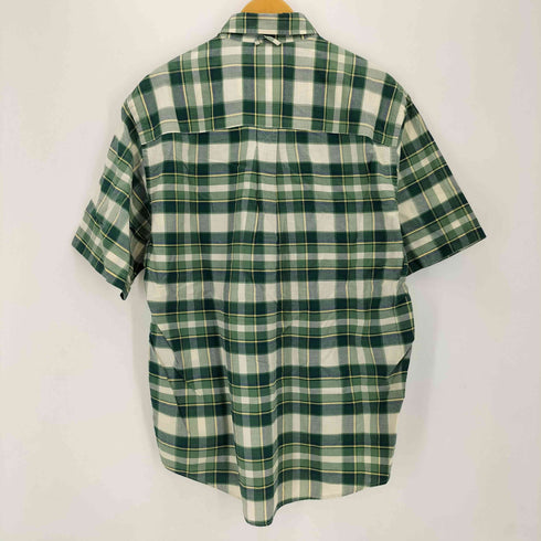 エディーバウアー Eddie Bauer 90s 白タグ タータンチェック ボタンダウン 半袖シャツ メンズ S