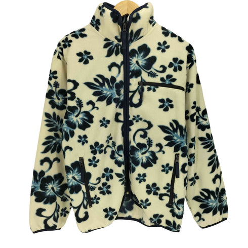 ACTIVE SPORT GEAR ボタニカル柄 ジップアップ フリース ジャケット メンズ import:L