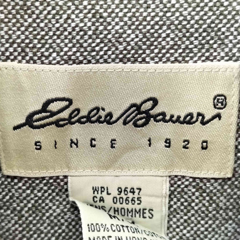 エディーバウアー Eddie Bauer 90s 白タグ メランジュ調 S/S BDシャツ メンズ JPN:M