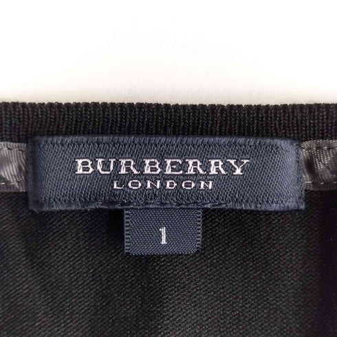 バーバリーロンドン BURBERRY LONDON レーヨン混 プレートロゴ 半袖 ブラウス レディース JPN:1