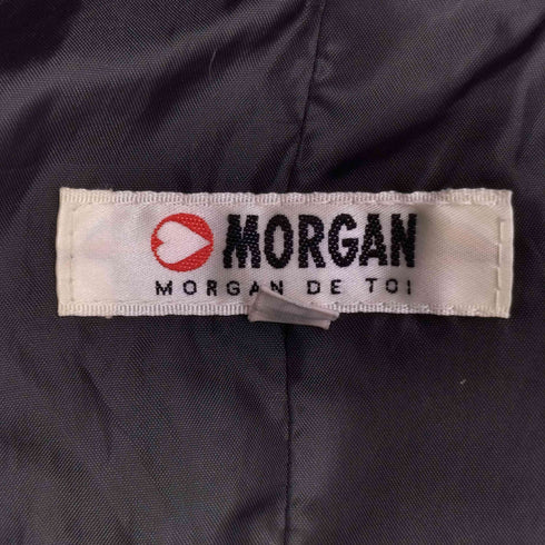 モルガン MORGAN サテン ファーフーデッド 中綿ジャケットジャケット レディース JPN:38