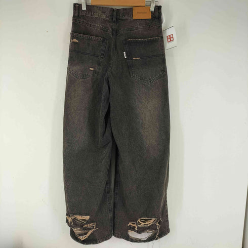 ペルーシュ Perushu ダメージ加工 バギーデニムパンツ メンズ JPN:S