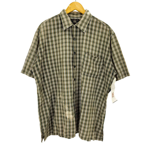 ダブルアールエルラルフローレン RRL RALPH LAUREN 90S 三つ星タグ チェック オープンカラー シャツ メンズ import:L