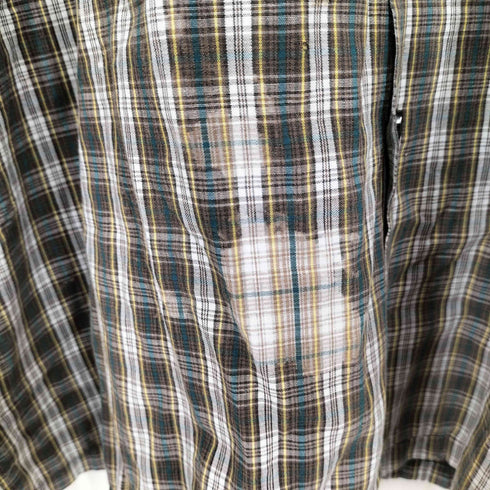 ダブルアールエルラルフローレン RRL RALPH LAUREN 90S 三つ星タグ チェック オープンカラー シャツ メンズ import:L