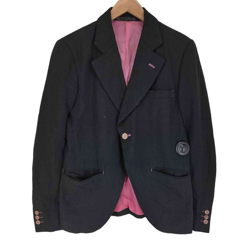 コムデギャルソンオムプリュス COMME des GARCONS HOMME PLUS 05SS AD2004 ピンクパンサー期 1B ウール縮絨 テーラードジャケット メンズ S