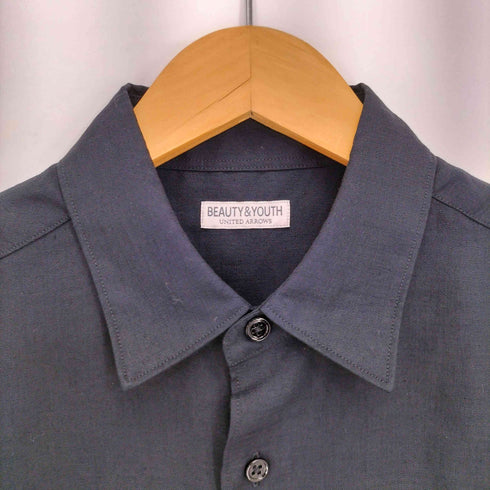 ビューティーアンドユースユナイテッドアローズ BEAUTY & YOUTH UNITED ARROWS ライトリネンタッチ レギュラーフォルムテーパードシャツ メンズ JPN:M