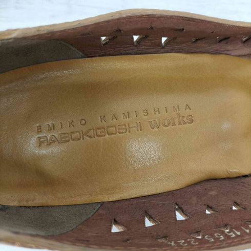 ラボキゴシワークス RABOKIGOSHI works パンチングフラットパンプス レディース JPN:22.5