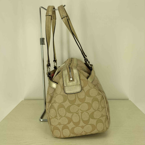 コーチ COACH シグネチャー ヘリテージ ストライプ ミニボストンバッグ レディース