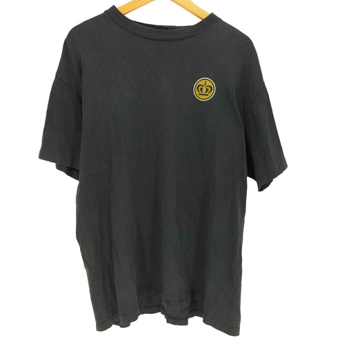 ステューシー Stussy 90S USA製 紺タグ クラウンロゴ フェード 両面プリント クルーネック S/S Tシャツ メンズ import:XL
