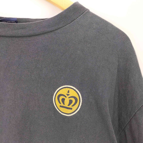 ステューシー Stussy 90S USA製 紺タグ クラウンロゴ フェード 両面プリント クルーネック S/S Tシャツ メンズ import:XL