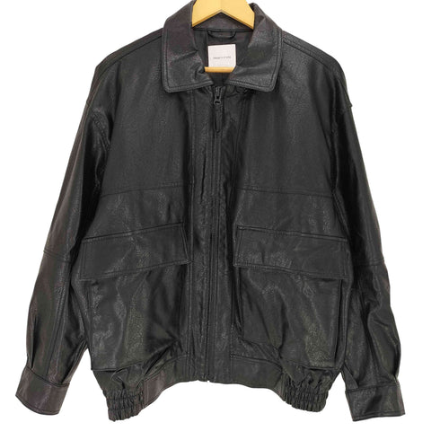 フリークスストア FREAKS STORE フェイクレザージップアップブルゾン メンズ JPN:M