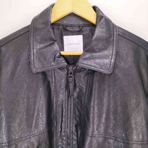 フリークスストア FREAKS STORE フェイクレザージップアップブルゾン メンズ JPN:M