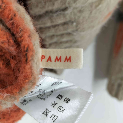 パム PAMM 透明な空気のチェックニット セーター レディース F