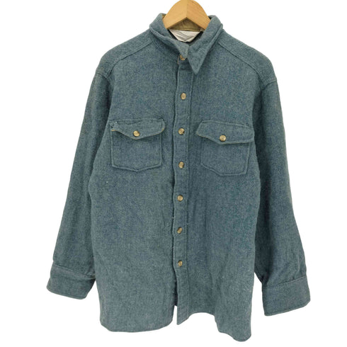 ウールリッチ WOOLRICH 70s USA製 三角タグ 白タグ ウール 長袖CPOシャツ メンズ import:L