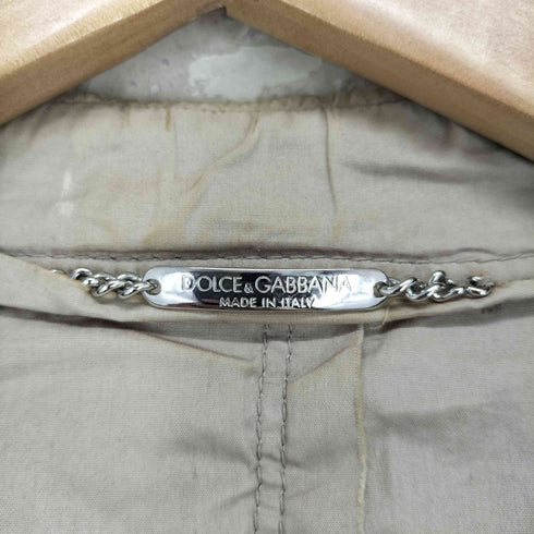 ドルチェアンドガッバーナ DOLCE&GABBANA ほつれ加工 レザー テーラードジャケット メンズ 44