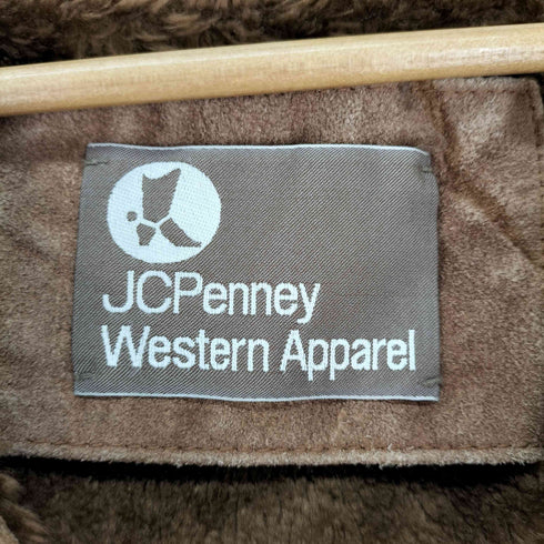 ジェーシーペニー JC Penney Western Apparel ウエスタン 本革 スエード フェイクファー ベスト メンズ