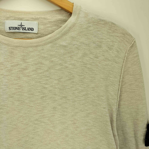 ストーンアイランド STONE ISLAND 18SS ロゴワッペン ナイロン混 コットン ライトウェイト ニット メンズ import:M