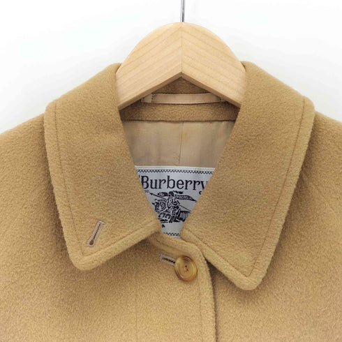 バーバリーズ BURBERRYS 90S 比翼 ウールステンカラーコート レディース 9AB2