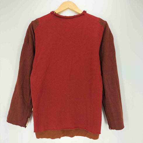 コムデギャルソン COMME des GARCONS ウール100% ツートン レイヤード リバーシブルニット メンズ import:L