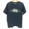 ステューシー Stussy 90S 紺タグ USA製 袖裾シングル ロゴクルーネックTシャツ フェード メンズ import:L