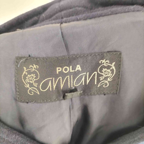 Pola Amian アンゴラ70 ダブル ロングコート レディース FREE