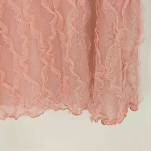 ポピートーキョー poppy tokyo PINK WAVE TULLE TOPS ピンクウェーブタートルトップス フリルシアートップス レディース FREE