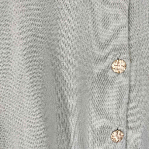 Publoth pure cashmere カシミヤ100% 金ボタン クルーネックカーディガン レディース JPN:L