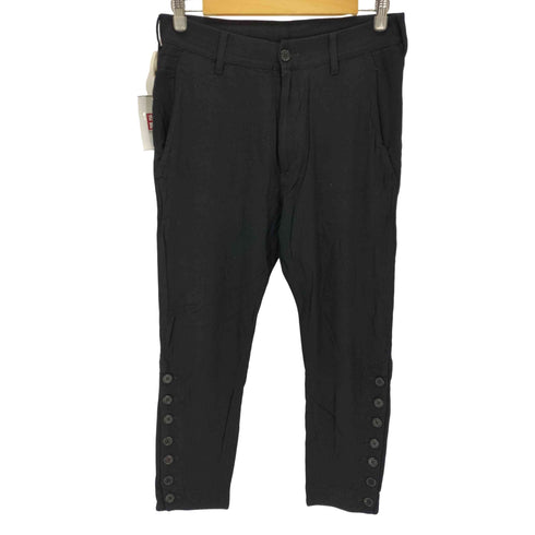 アンドゥムルメステール Ann DEMEULEMEESTER 裾ボタン レーヨンウール パンツ メンズ S