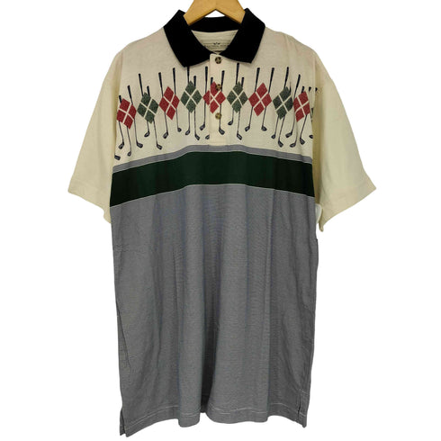 ナチュラルイシュー NATURAL ISSUE 総柄 半袖 ポロシャツ メンズ import:L