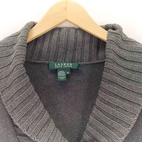 ローレンラルフローレン LAUREN RALPH LAUREN ショールカラーダッフルニット レディース import:XL