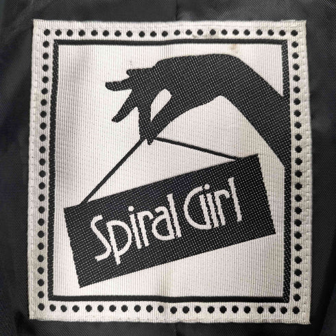 スパイラルガール SPIRALGIRL フード付 ラムレザーライダースジャケット Y2K レディース JPN:S
