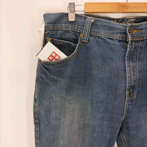 90-00S BLUE GEAR バギー ワイド テーパード デニム パンツ B系 極太 メンズ 40×32