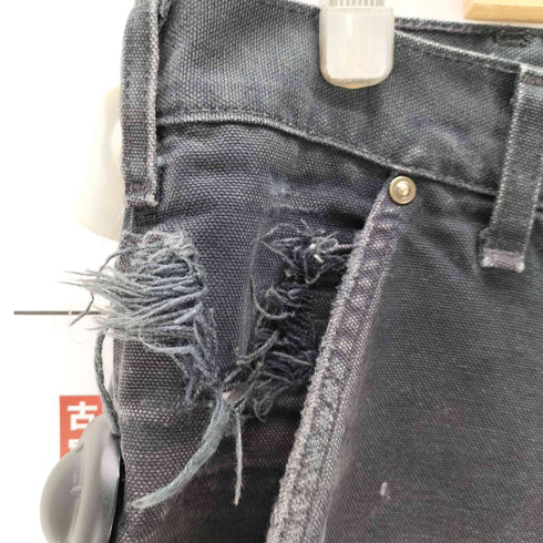 カーハート Carhartt 00S OLD Black Double Knee Painter Pants メキシコ製 ダブルニー ペインター パンツ エイジング ダメージ 襤褸 ボロ メンズ 34×32